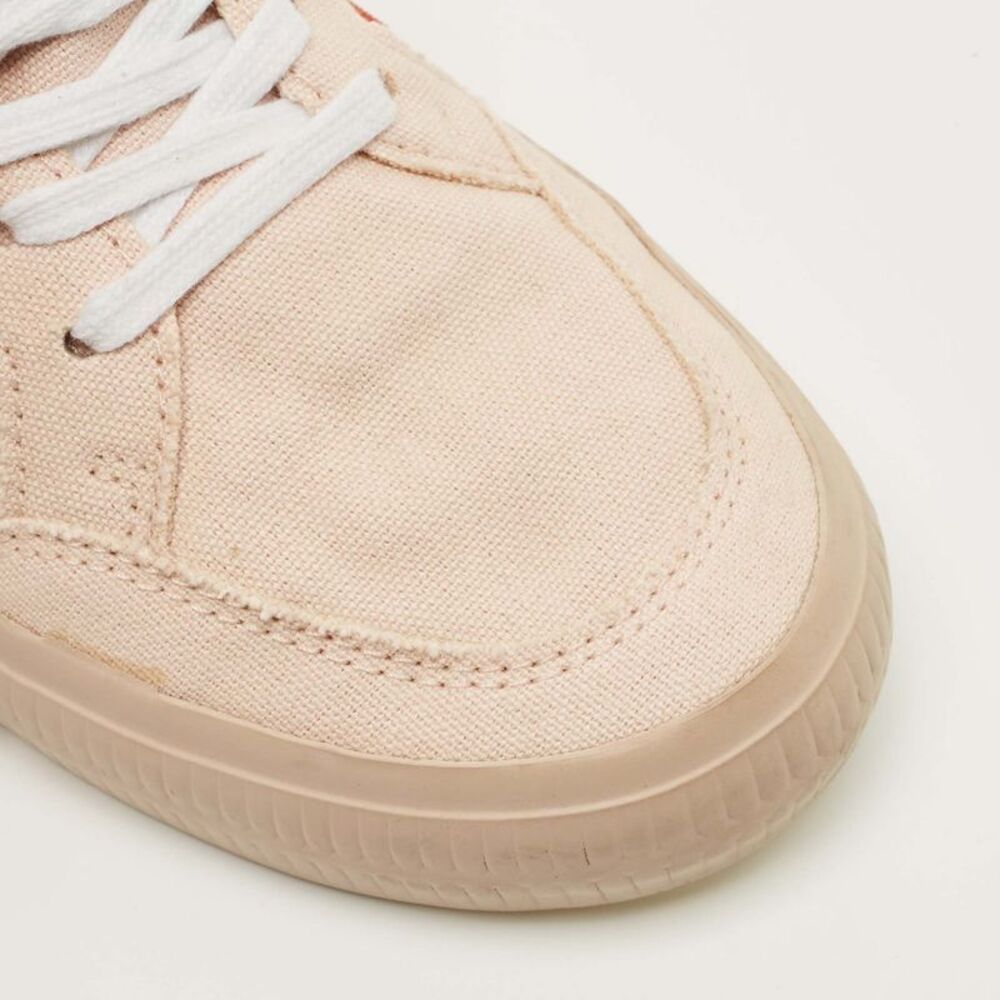 Off-White Pink Canvas Vulcanised Lace Up Sneakers Size 37 - Picture 7 of 7